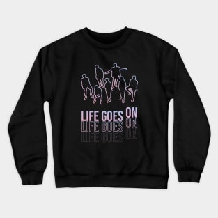 BTS Life Goes On Line Artwork Fanmade Merch & Accessories Crewneck Sweatshirt